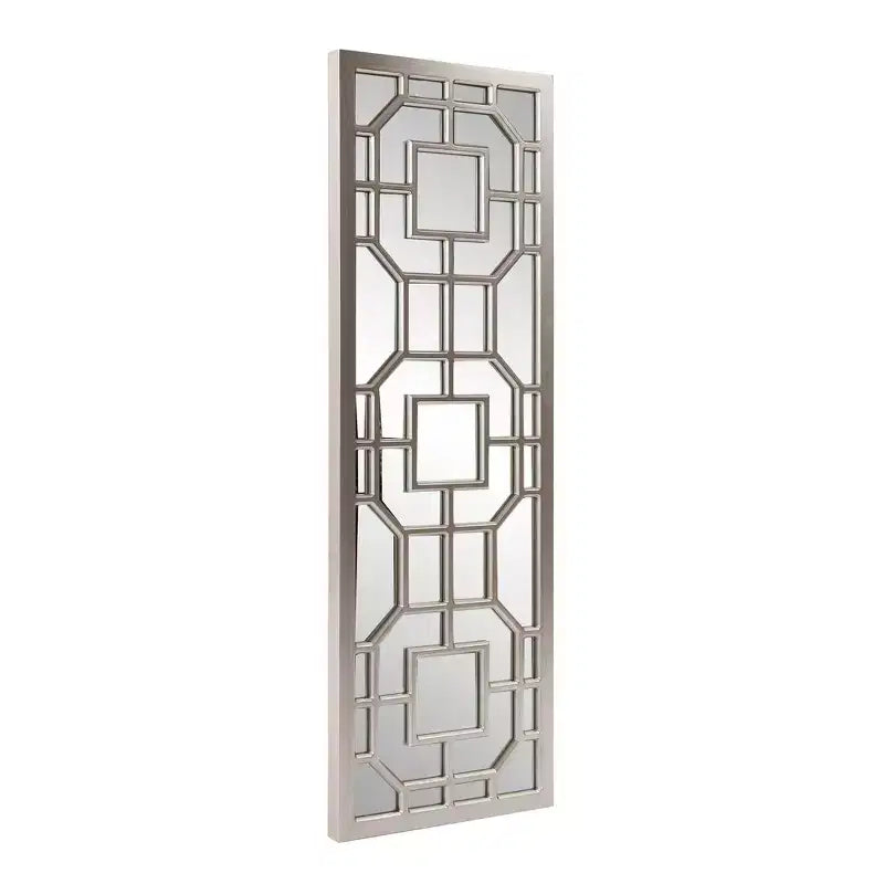 Miroir encadré 46.5"x15.75" Argent vieilli : style anglais, MDF, fixation murale