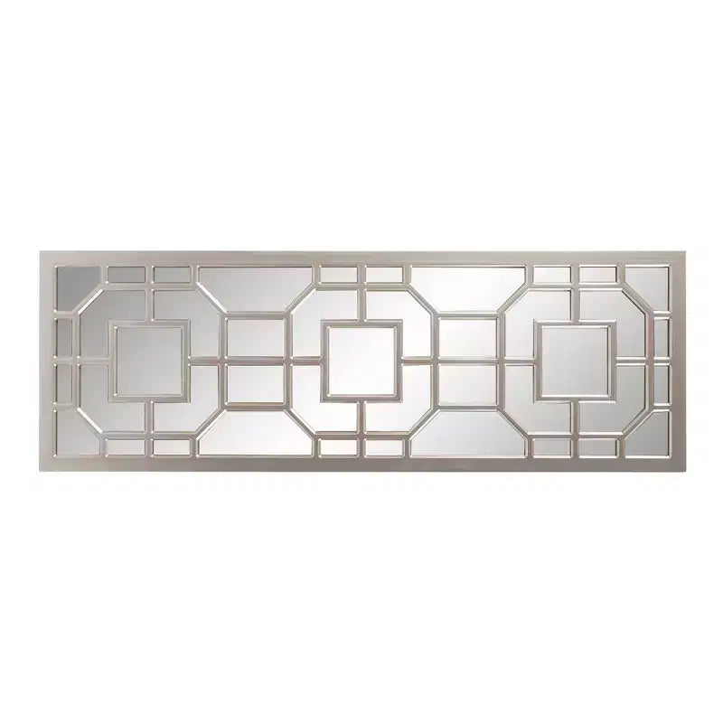 Miroir encadré 46.5"x15.75" Argent vieilli : style anglais, MDF, fixation murale