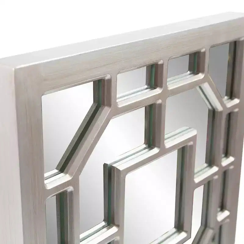 Miroir encadré 46.5"x15.75" Argent vieilli : style anglais, MDF, fixation murale