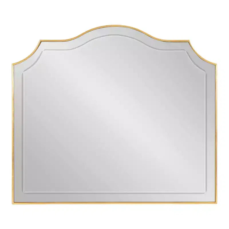 Miroir mural arqué 32"x28" doré