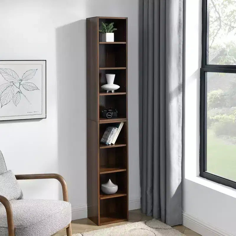 Étagère standard en bois à 4 niveaux de 180 cm de haut avec étagères (lot de 2)