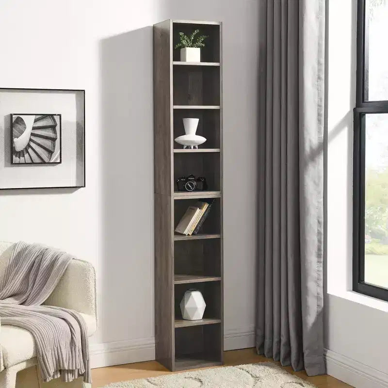 Étagère standard en bois à 4 niveaux de 180 cm de haut avec étagères (lot de 2)