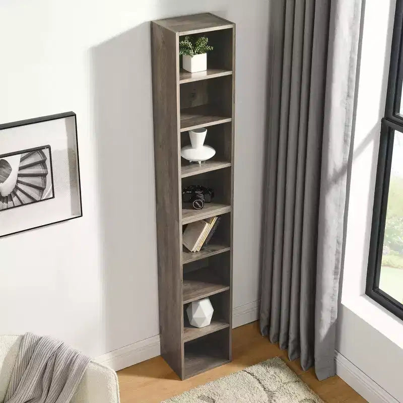 Étagère standard en bois à 4 niveaux de 180 cm de haut avec étagères (lot de 2)