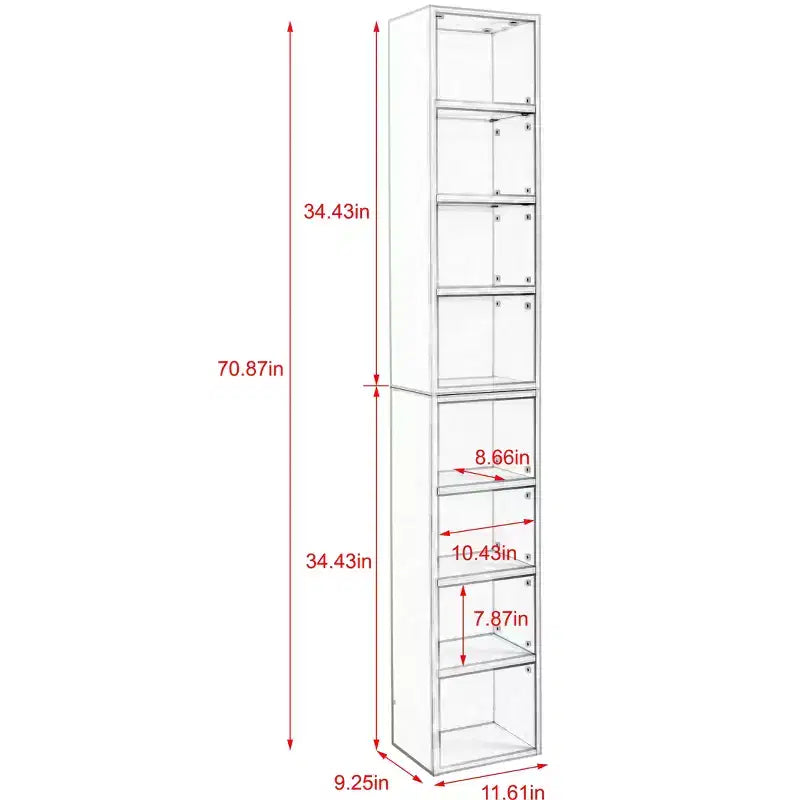 Étagère standard en bois à 4 niveaux de 180 cm de haut avec étagères (lot de 2)