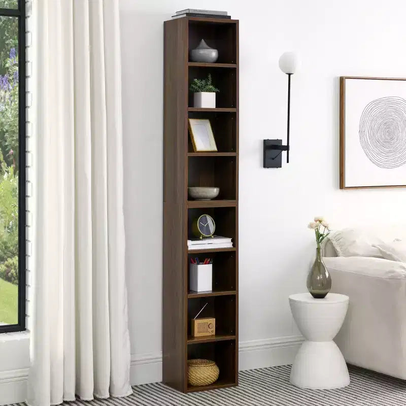 Étagère standard en bois à 4 niveaux de 180 cm de haut avec étagères (lot de 2)
