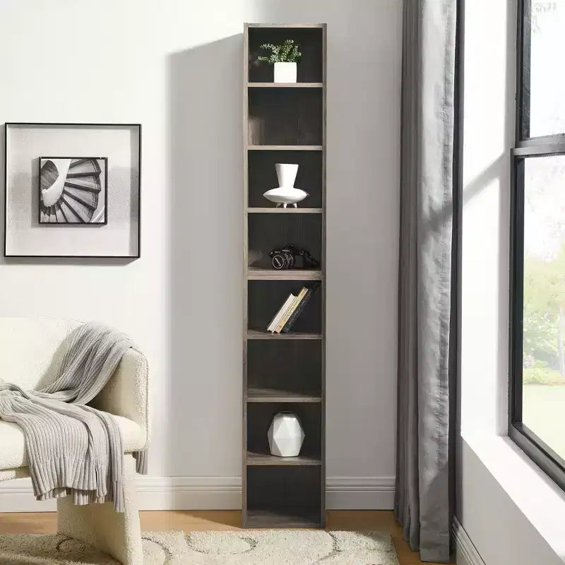 Étagère standard en bois à 4 niveaux de 180 cm de haut avec étagères (lot de 2)