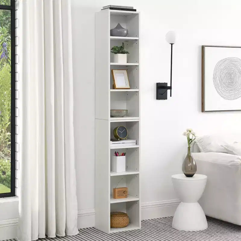 Étagère standard en bois à 4 niveaux de 180 cm de haut avec étagères (lot de 2)