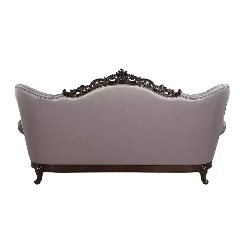 Canapé 92 po en tissu et chêne antique