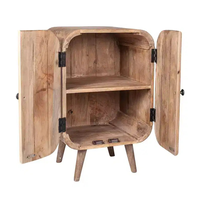 Buffet 2 portes en manguier : Design Mid-Century, aucun assemblage requis