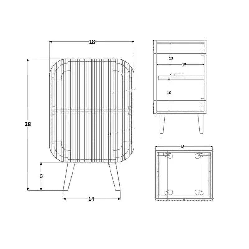 Buffet 2 portes en manguier : Design Mid-Century, aucun assemblage requis