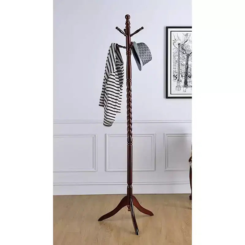 Portemanteau torsadé 71,5" en bois de cerisier