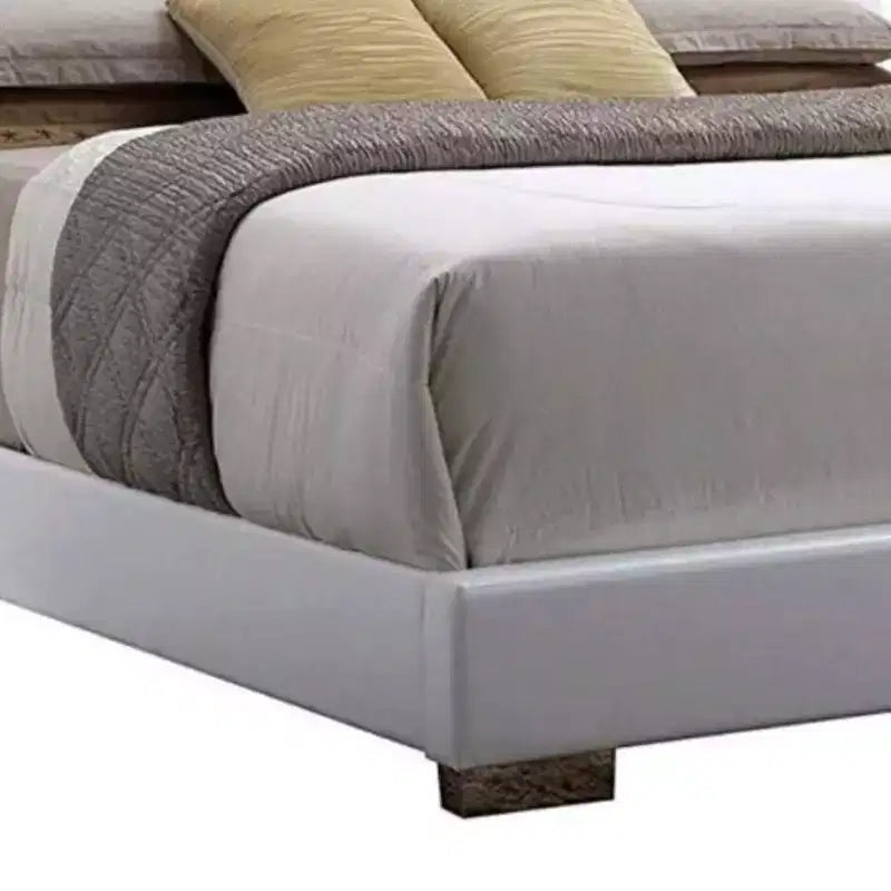 Lit Eastern King 85" avec lumière LED, tête de lit en similicuir