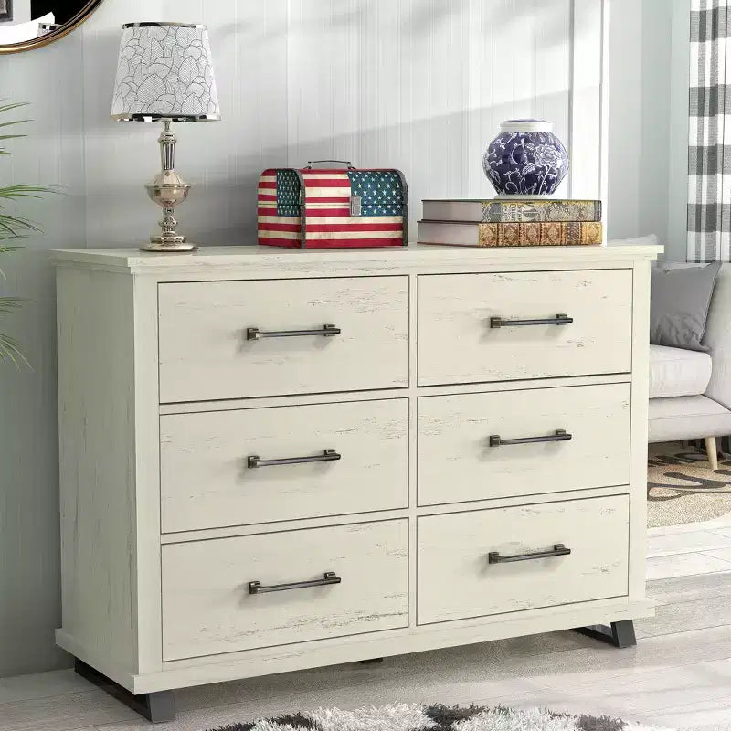 Commode de 132 cm avec 6 tiroirs