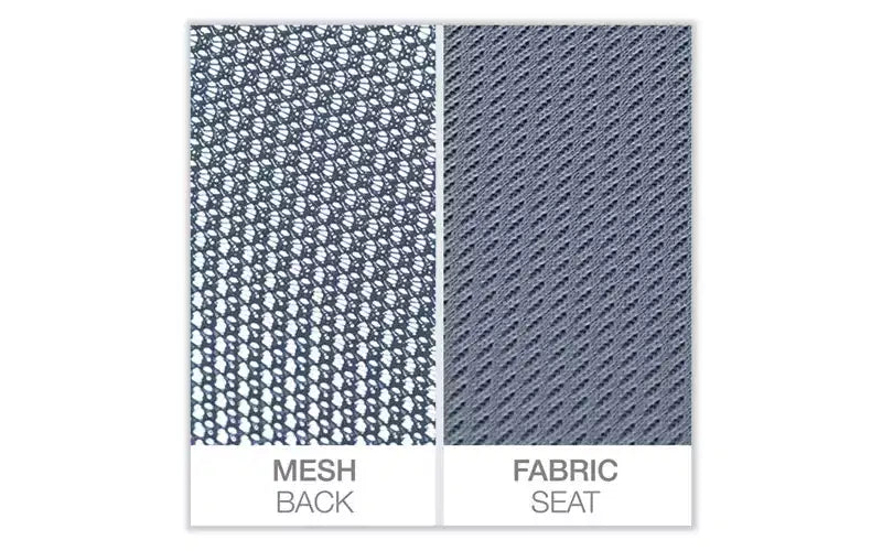 Chaise de travail en tissu à dossier en maille, supporte jusqu'à 125 kg, hauteur d'assise de 43,9 à 53,6 cm, assise/dossier bleu écume de mer