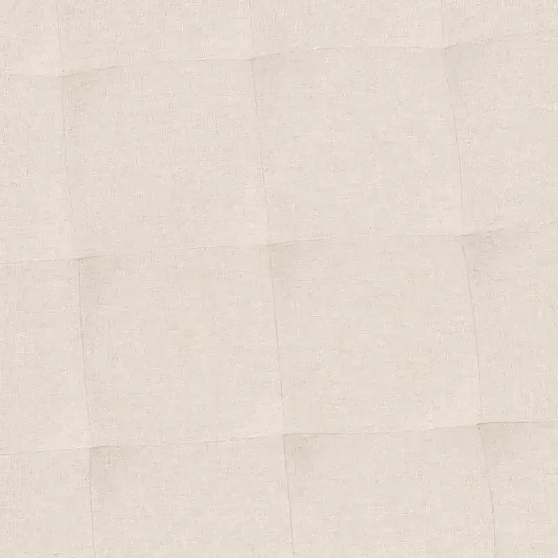 Pouffe ottoman capitonné en coton et lin rond de 34 po avec cadre en métal