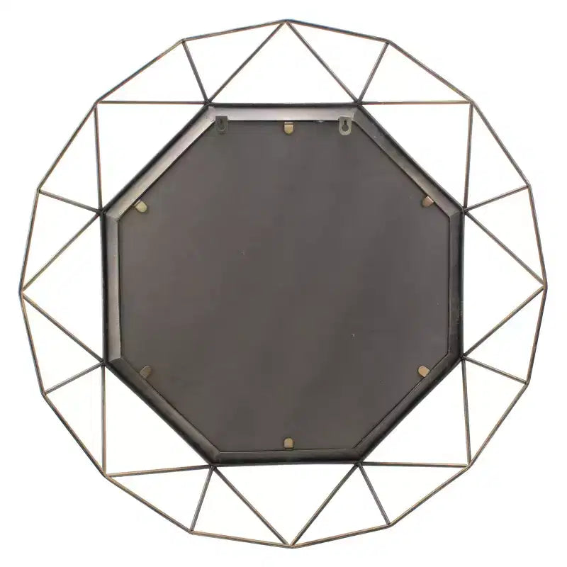Miroir décoratif octogonal en métal de 28,3 x 28,3 po